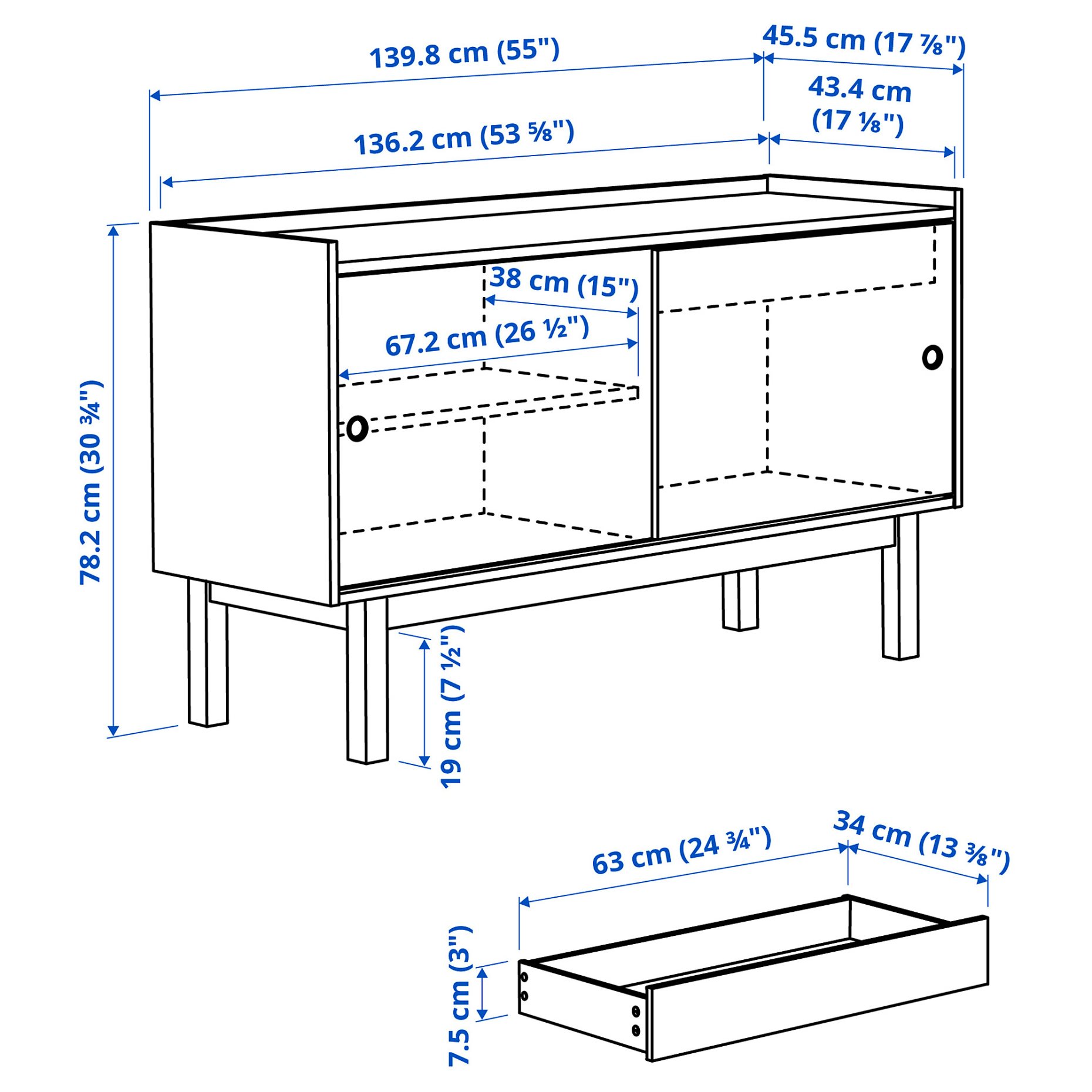FÖRSÄLJARE, sideboard, 140x46x78 cm, 905.958.88