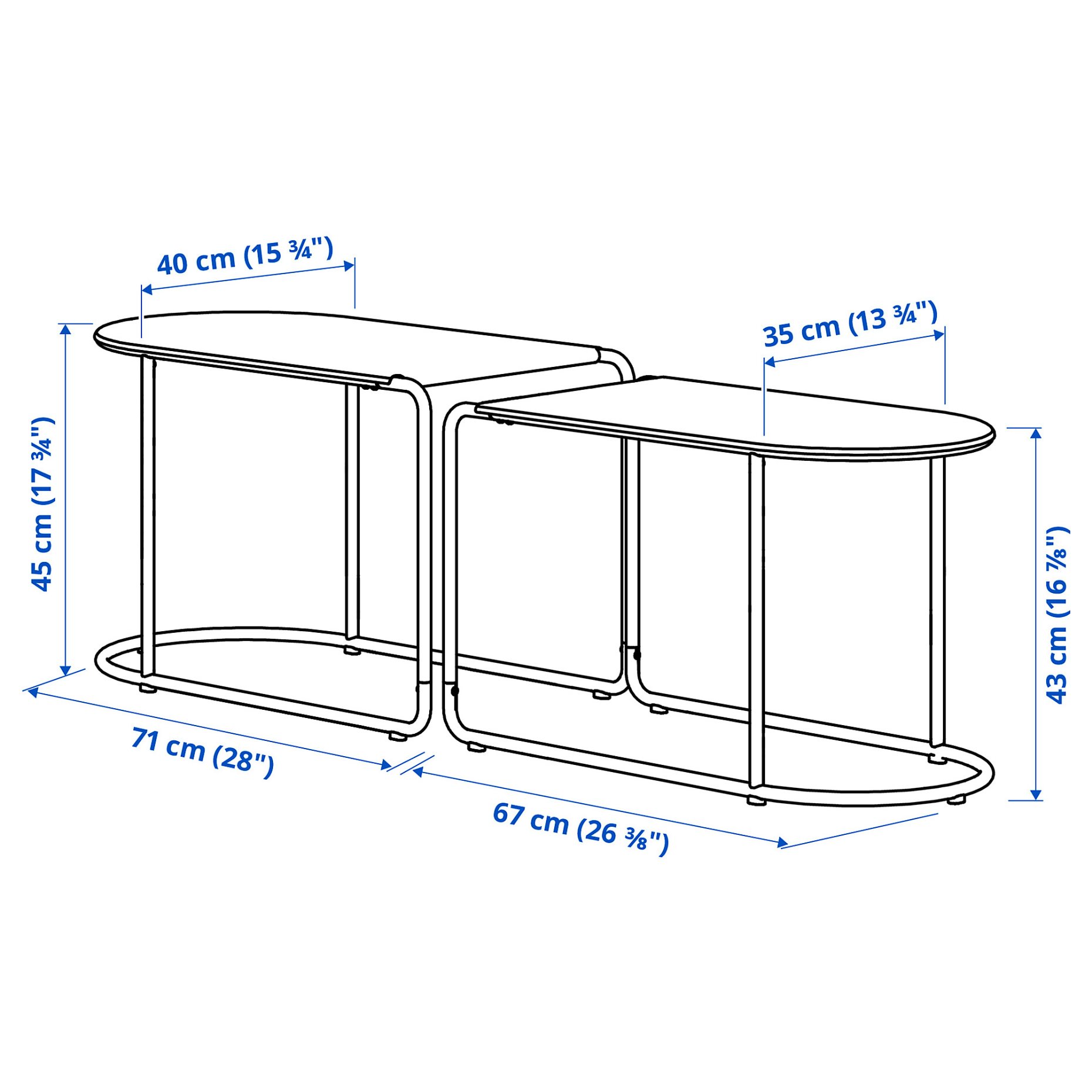 GRYTSHOLM, nest of tables outdoor, set of 2, 905.971.61
