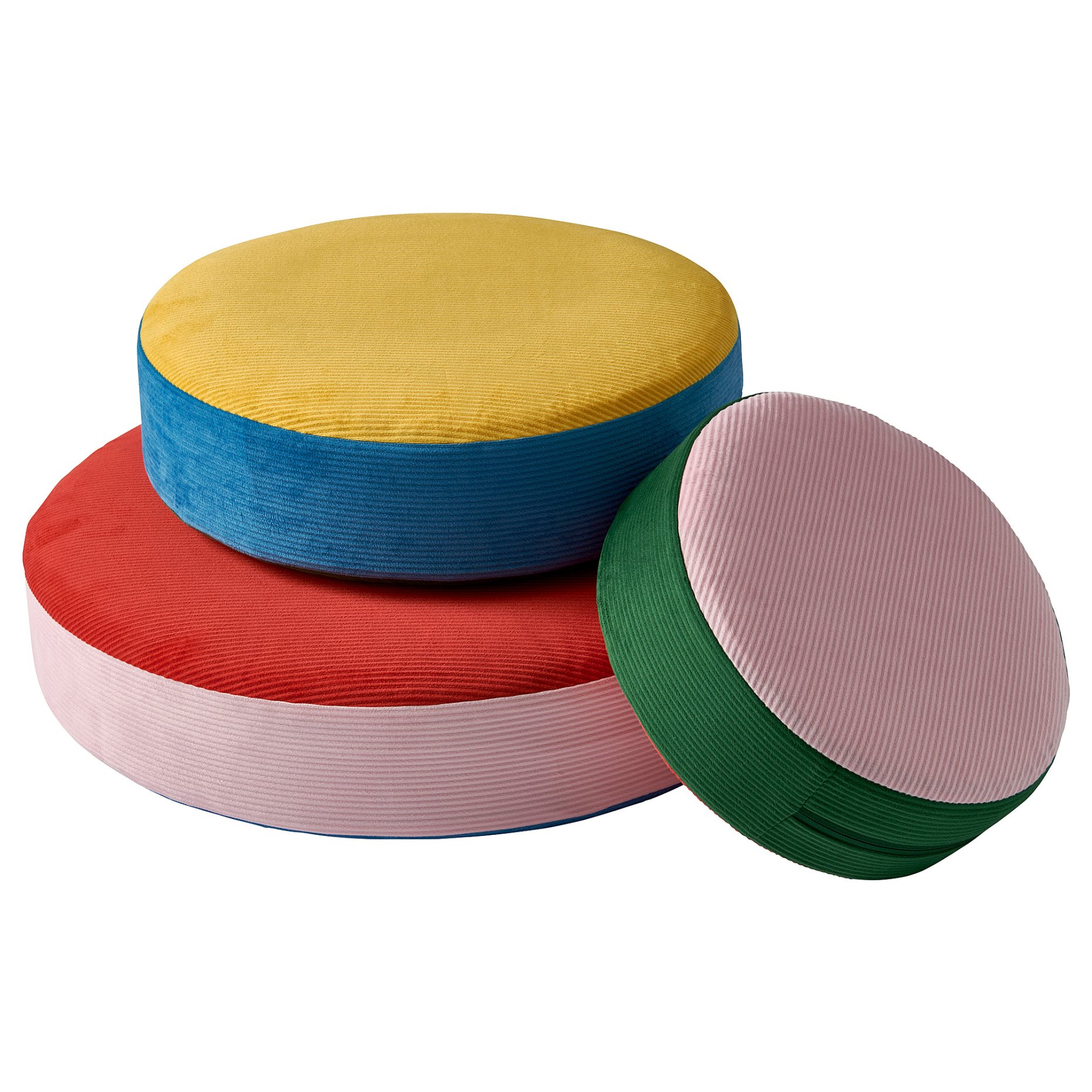 GREJSIMOJS, floor cushion stackable, set of 3, 906.020.11