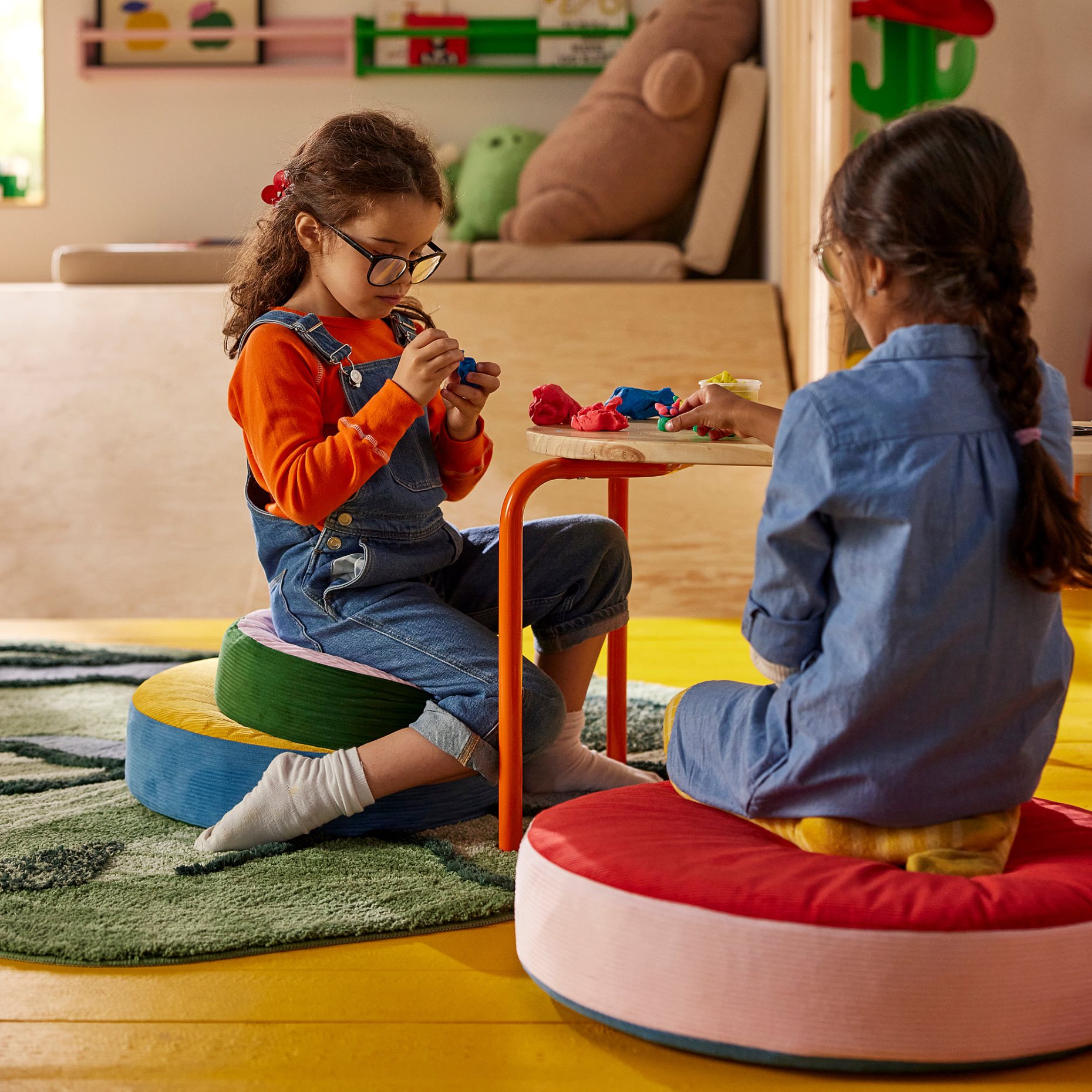 GREJSIMOJS, floor cushion stackable, set of 3, 906.020.11