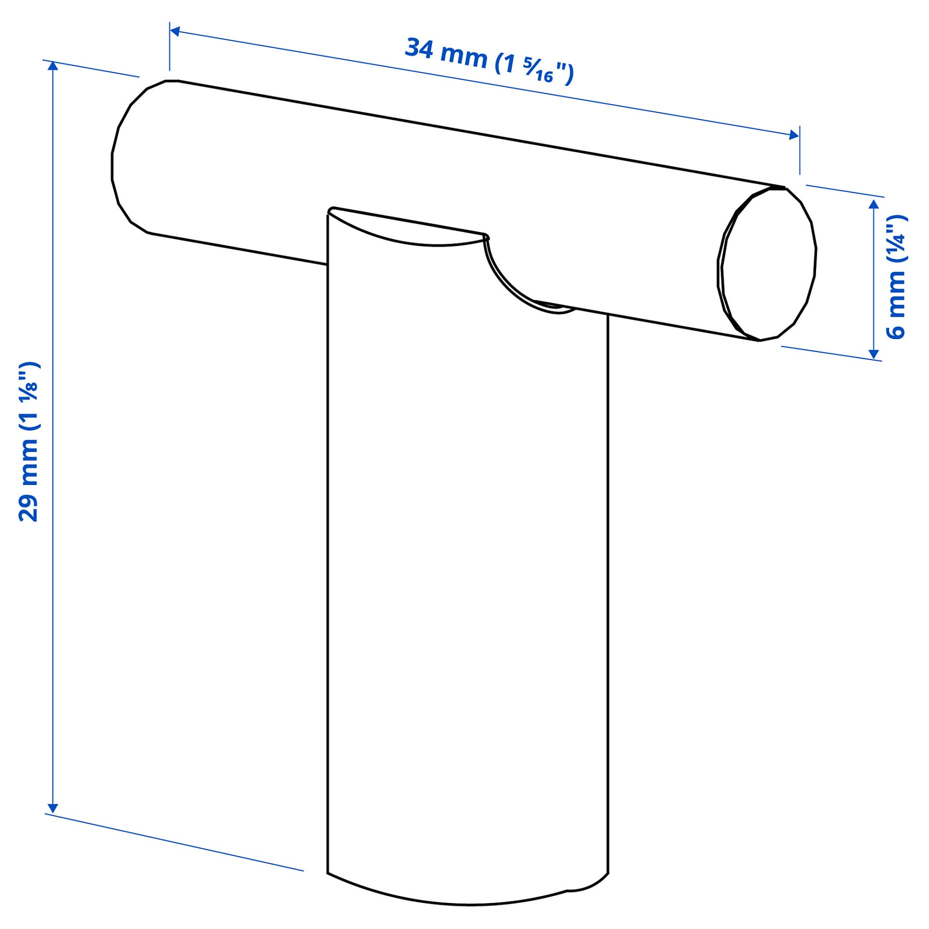 STJÄRNHOV, πόμολο, 2 τεμ. 34 mm, 906.096.25