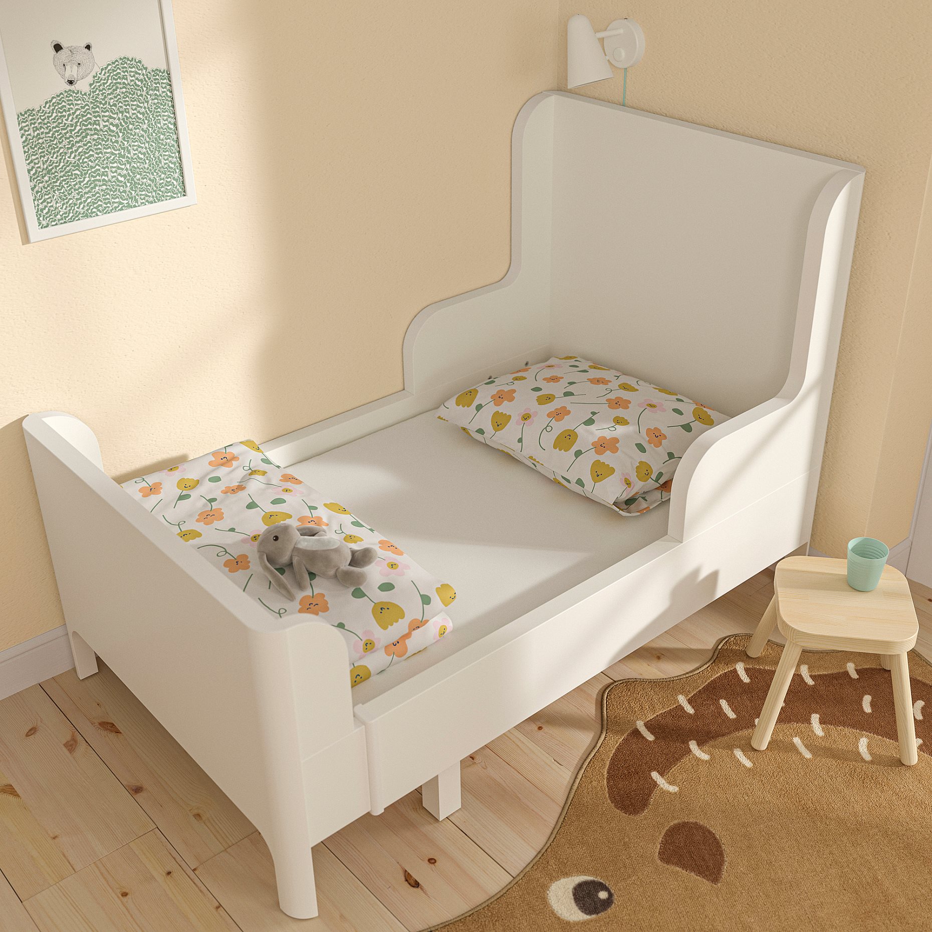 BARNDRÖM, σεντόνι με λάστιχο για επεκτεινόμενο κρεβάτι, 80x130 cm, 906.228.44