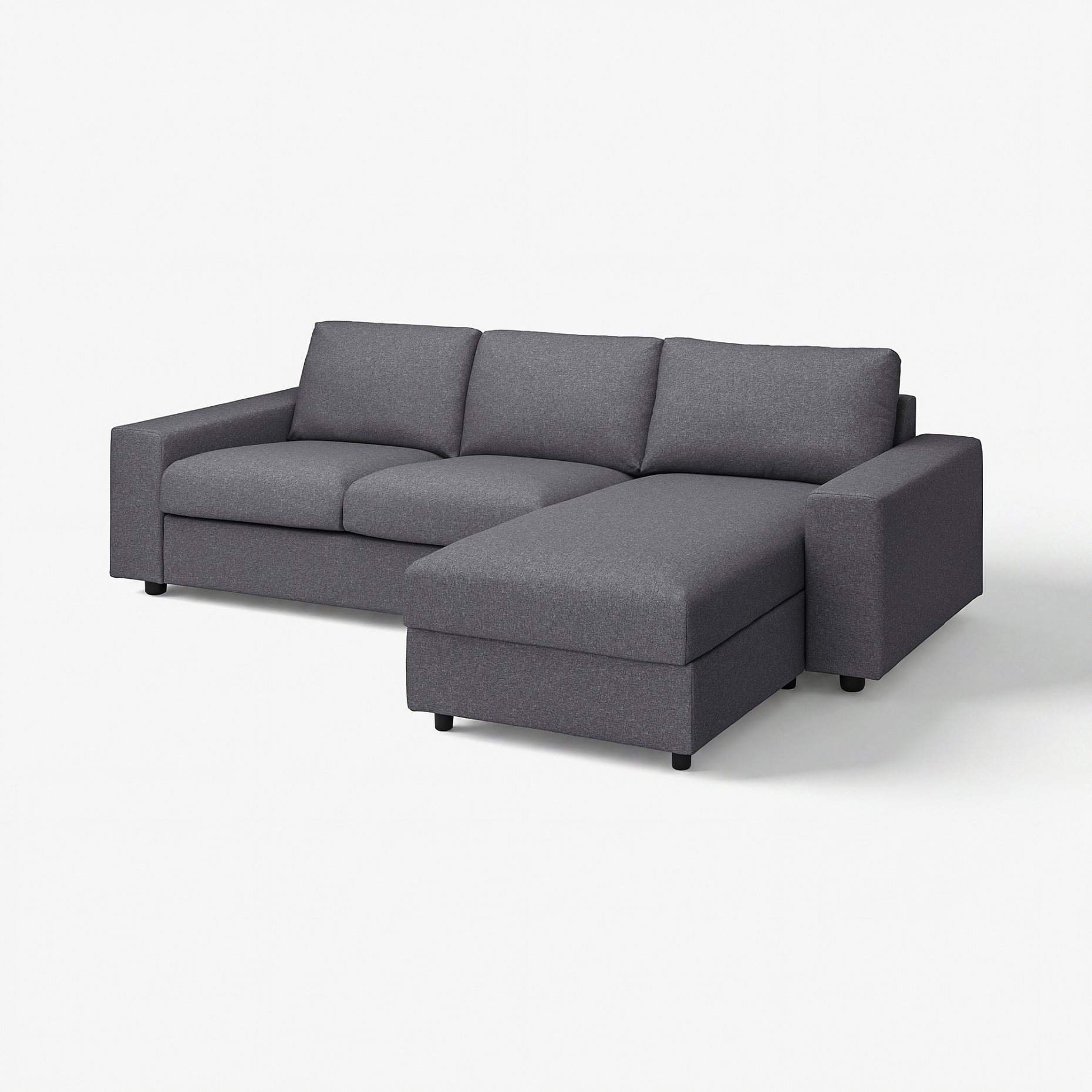 VIMLE, 3-seat sofa with chaise longue with wide armrests, 994.012.92