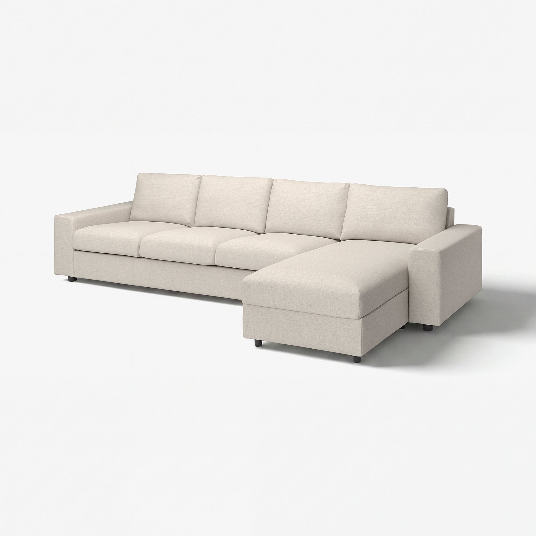 VIMLE, 4-seat sofa with chaise longue with wide armrests, 994.017.63