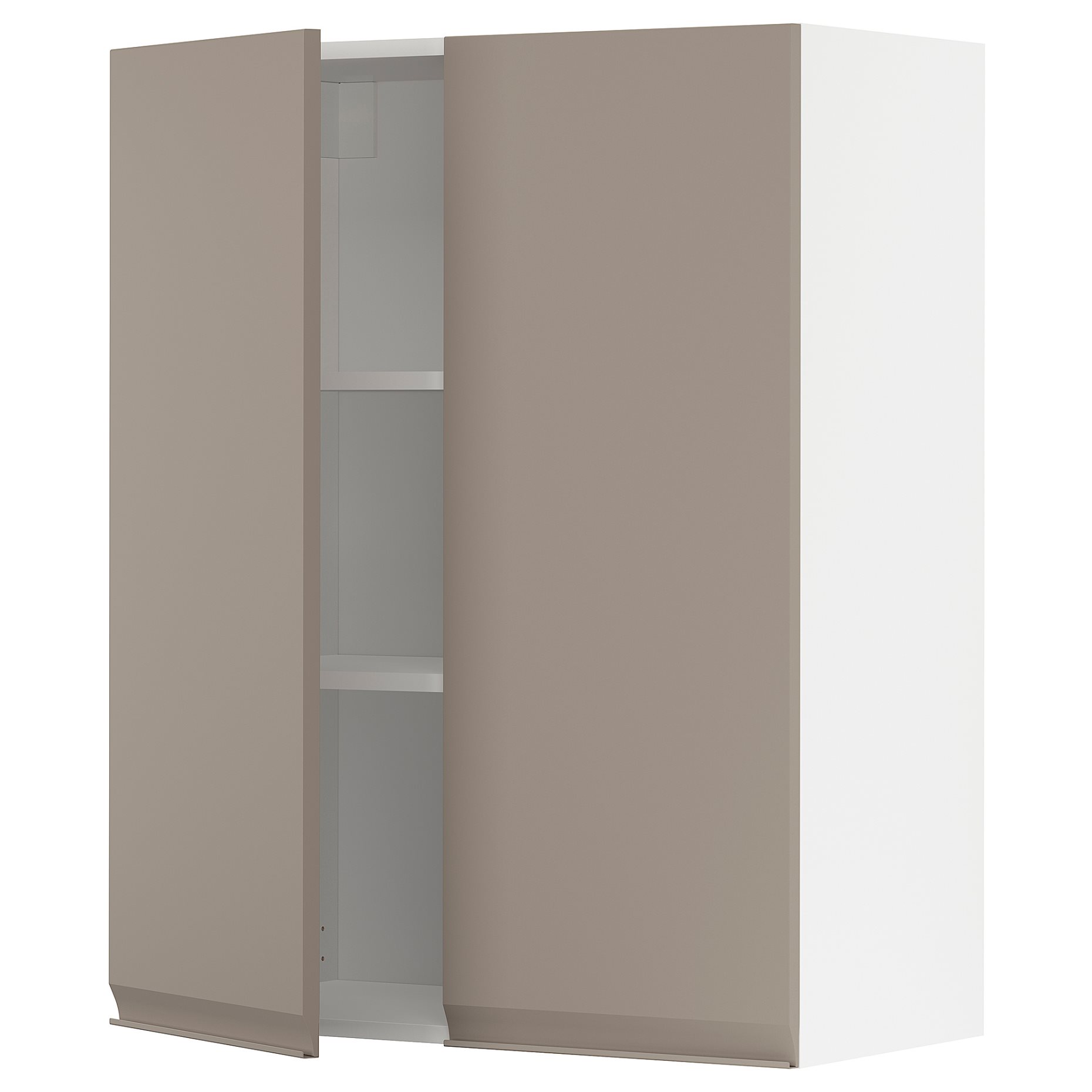 METOD, ντουλάπι τοίχου με ράφια/2 πόρτες, 80x100 cm, 994.924.09