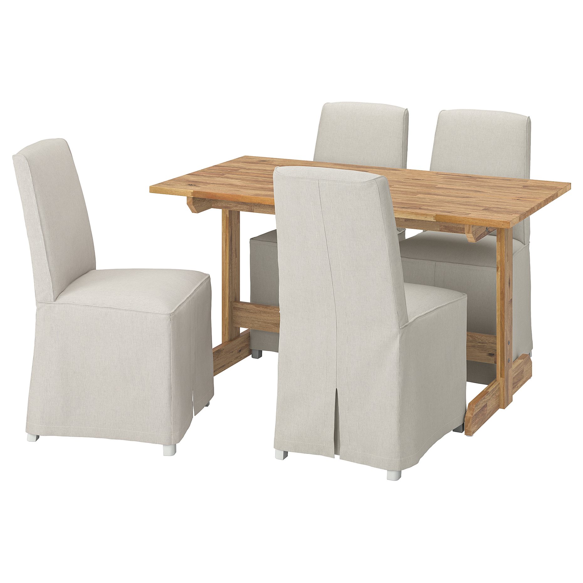 NACKANAS/BERGMUND, table and 4 chairs, 140 cm, 994.962.90