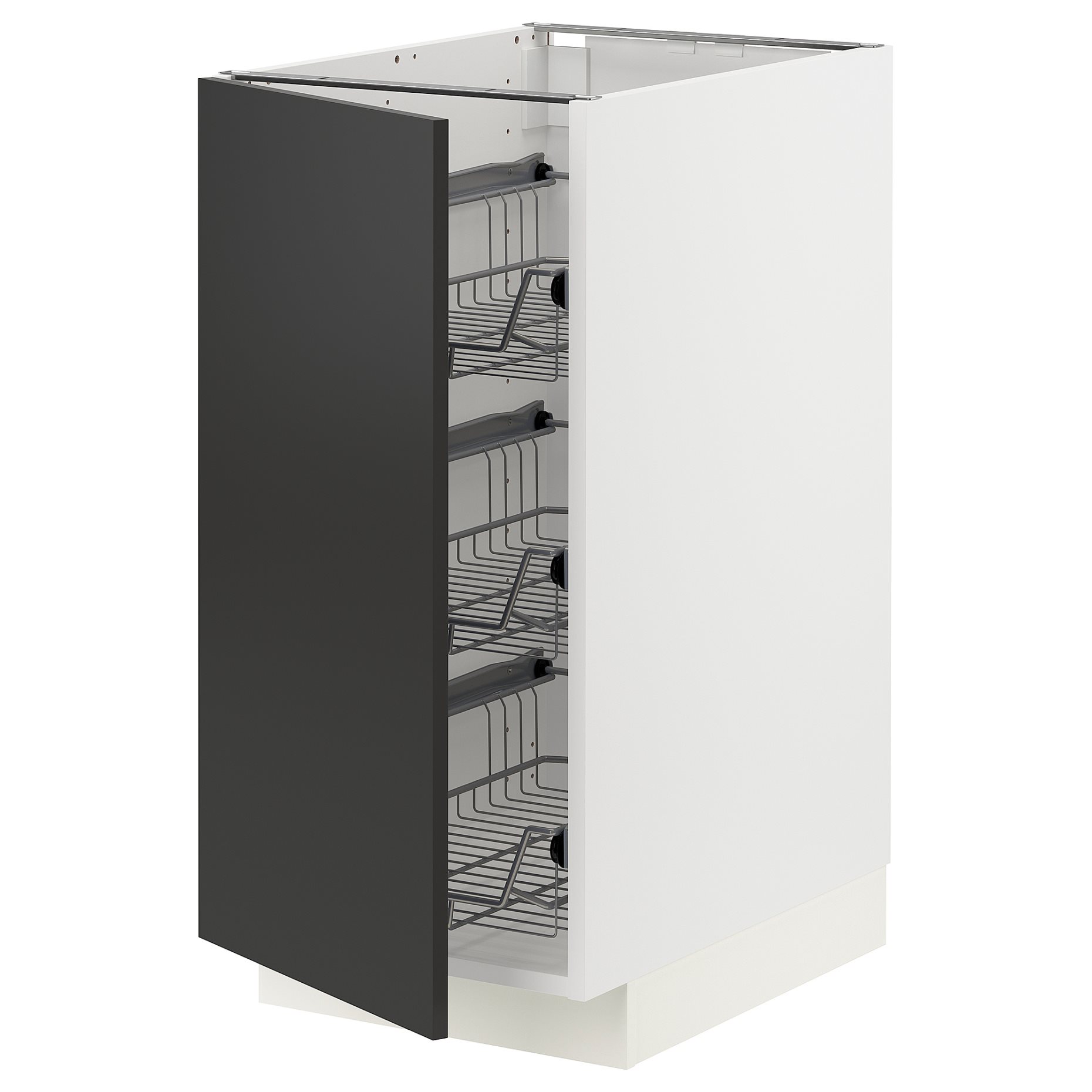 METOD, base cabinet with wire baskets, 40x60 cm, 994.980.53