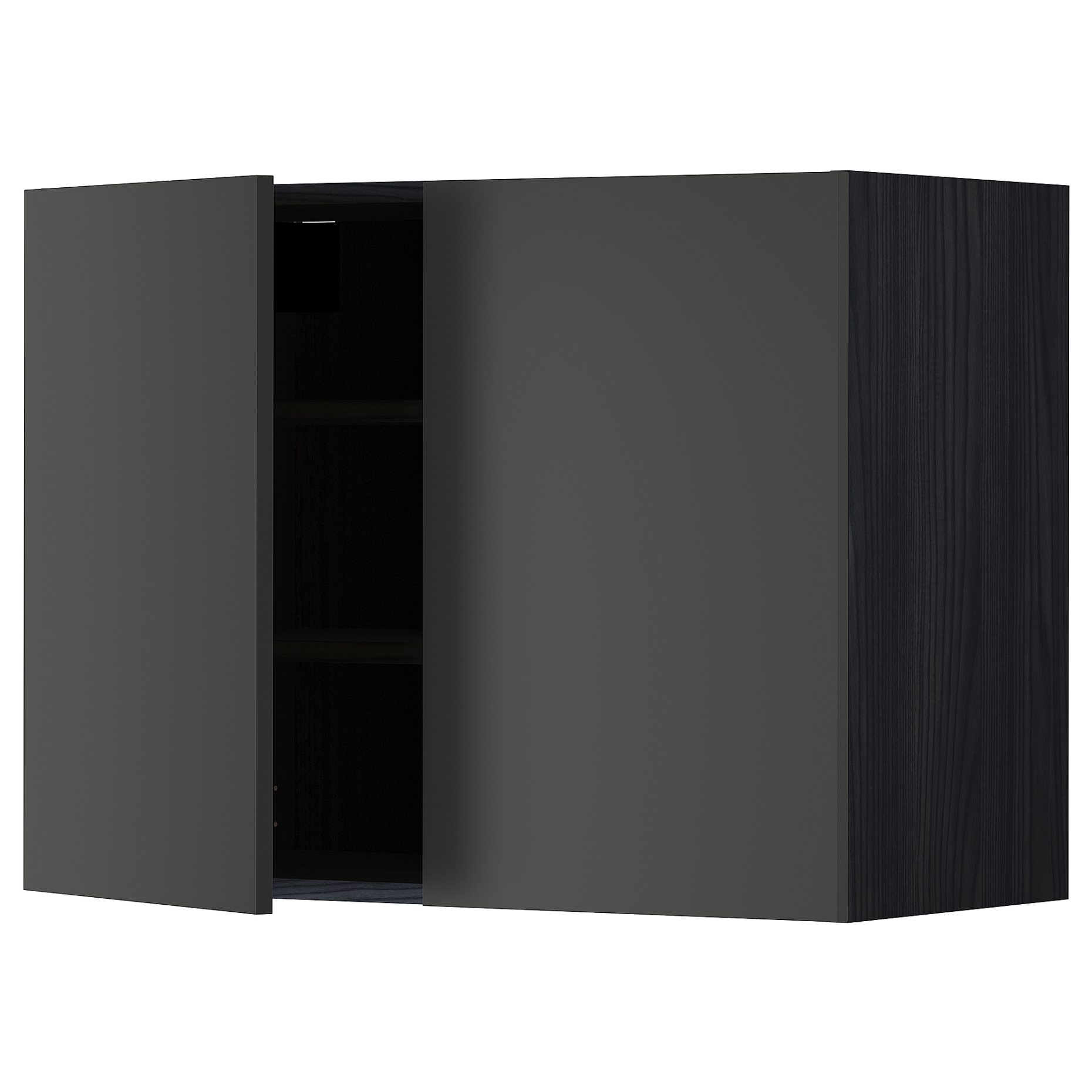 METOD, wall cabinet with shelves/2 doors, 80x60 cm, 994.986.80
