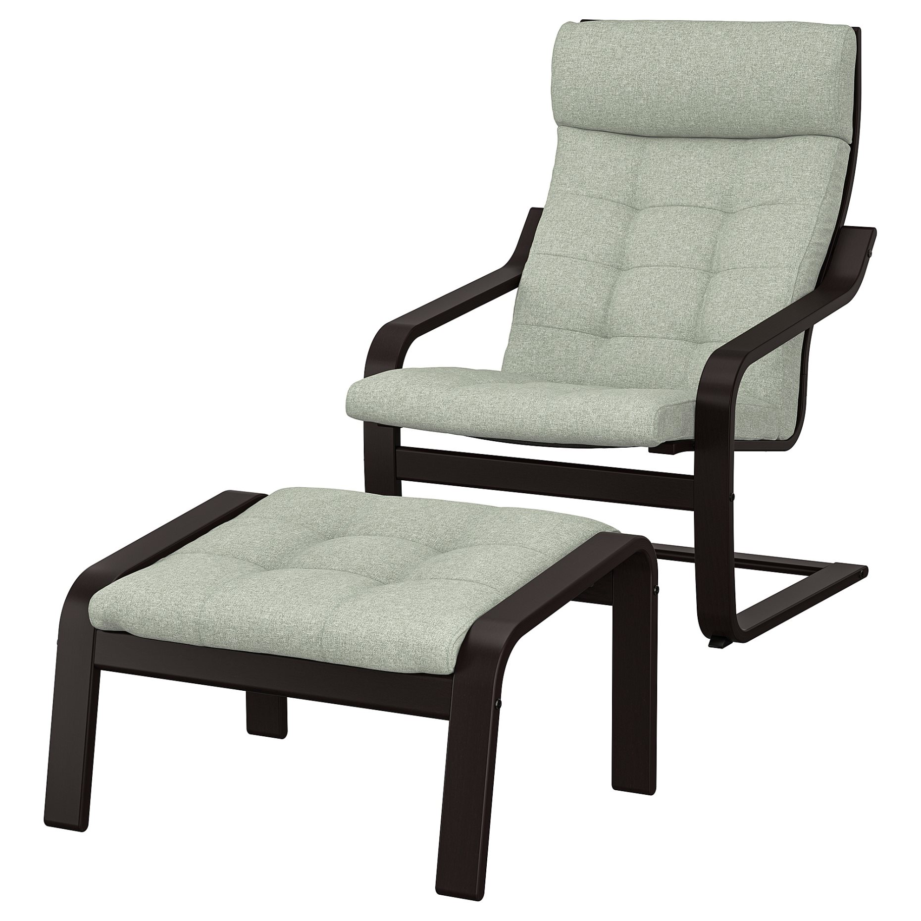 POÄNG, armchair and footstool, 995.019.27