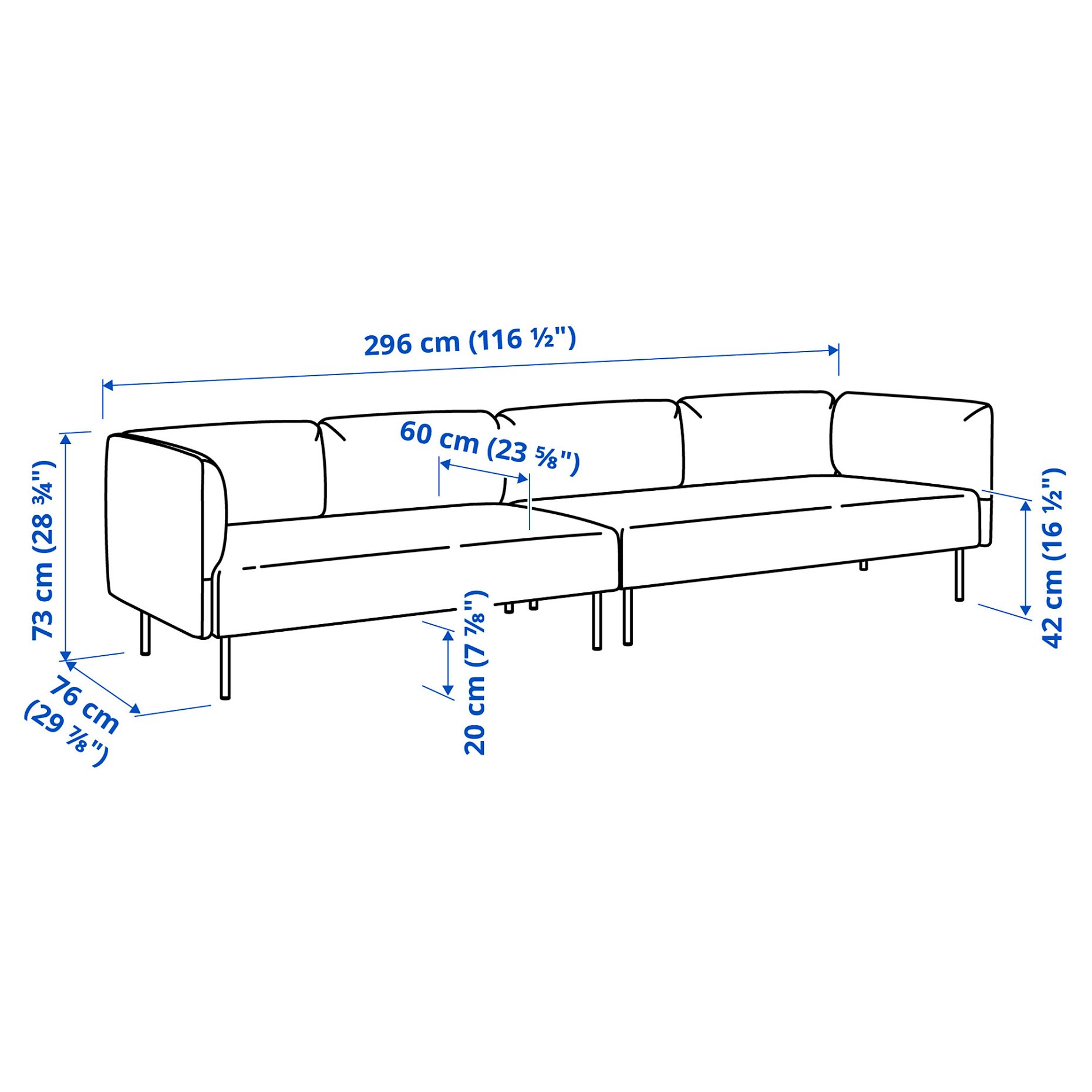 LILLEHEM, 4-seat modular sofa, 995.360.31