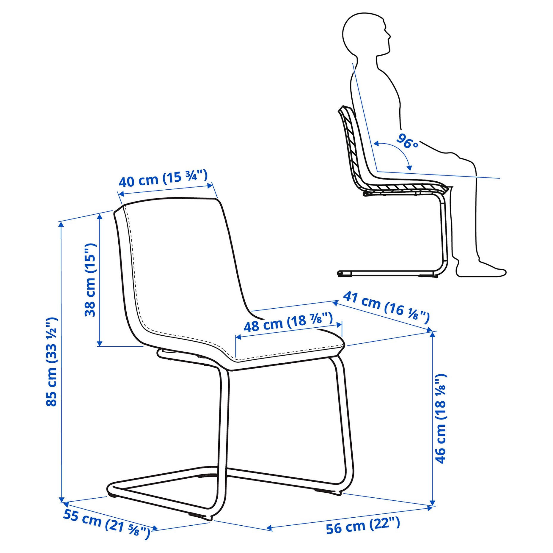 SKANSNÄS/LUSTEBO, table and 4 chairs, 115/170 cm, 995.616.38