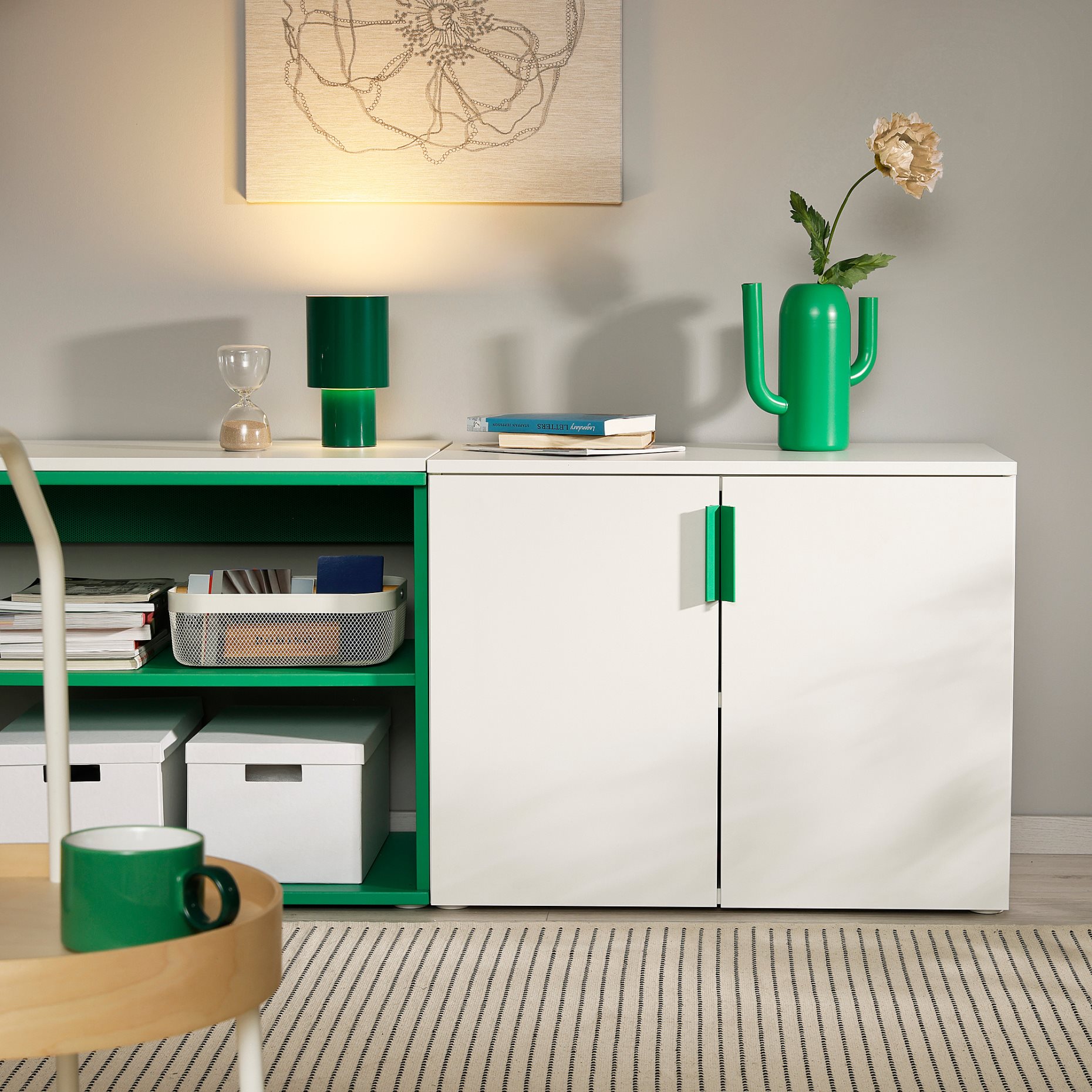 open storage combination with 2 doors, 160x42x63 cm, 995.939.17