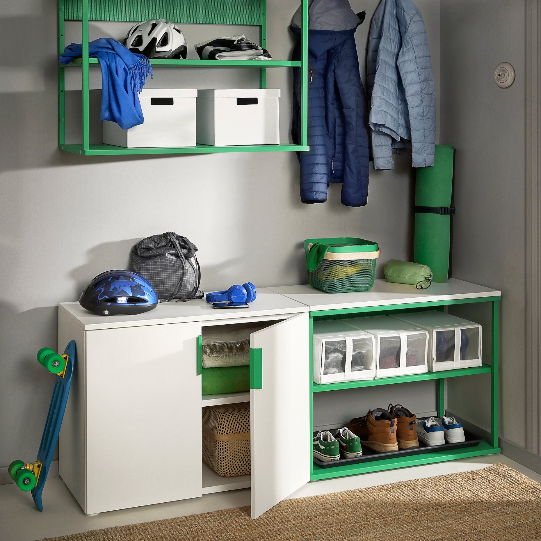 open storage combination with 2 doors, 160x42x63 cm, 995.939.17