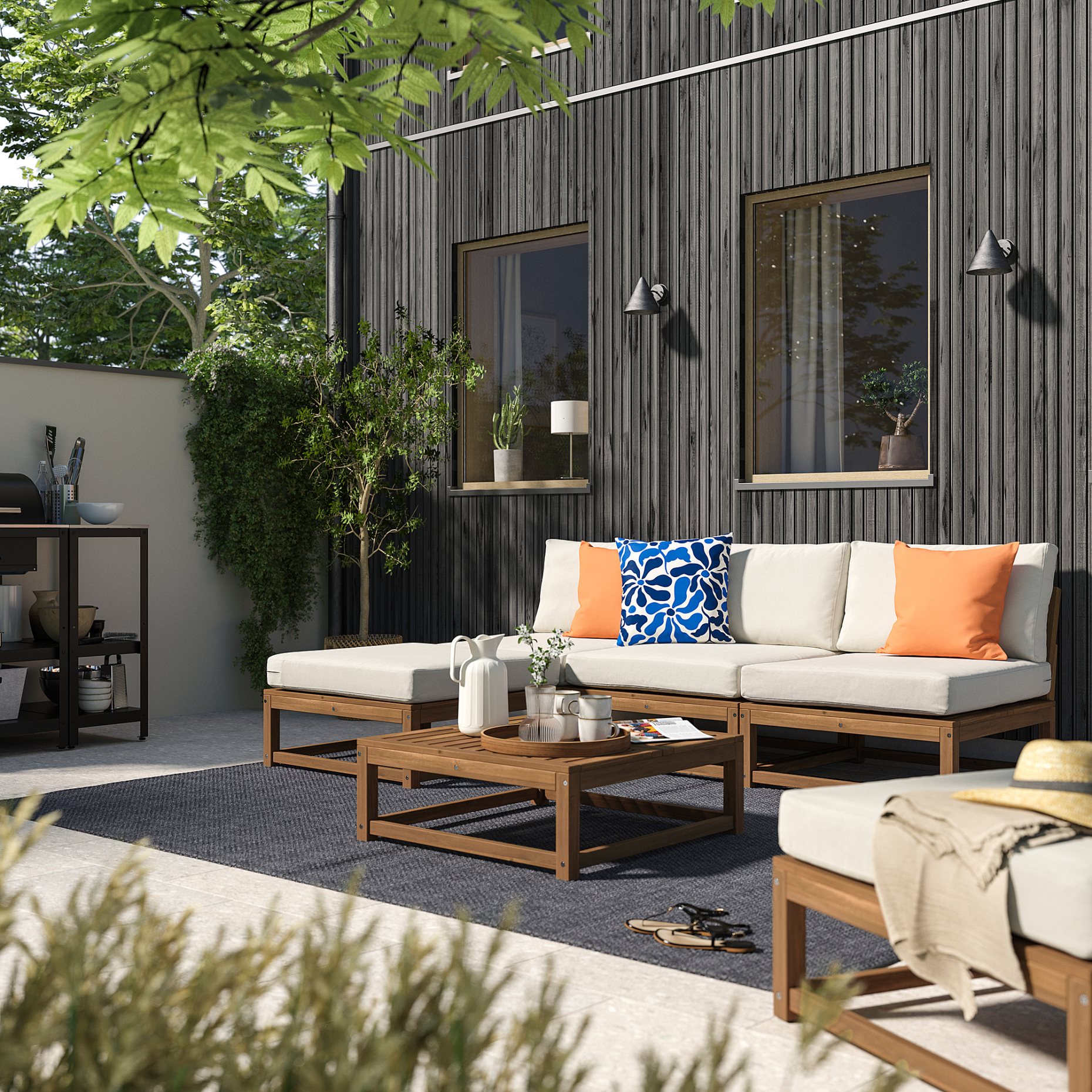 NÄMMARÖ, σετ καθιστικού 3 θέσεων εξωτερικού χώρου, 243 cm, 996.075.18