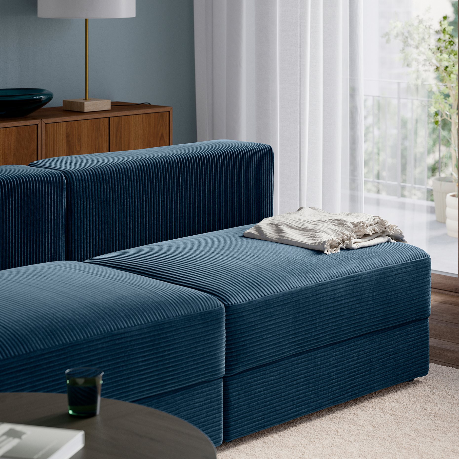 JÄTTEBO, 2,5-seat modular sofa with chaise longue/left with headrest, 996.076.36
