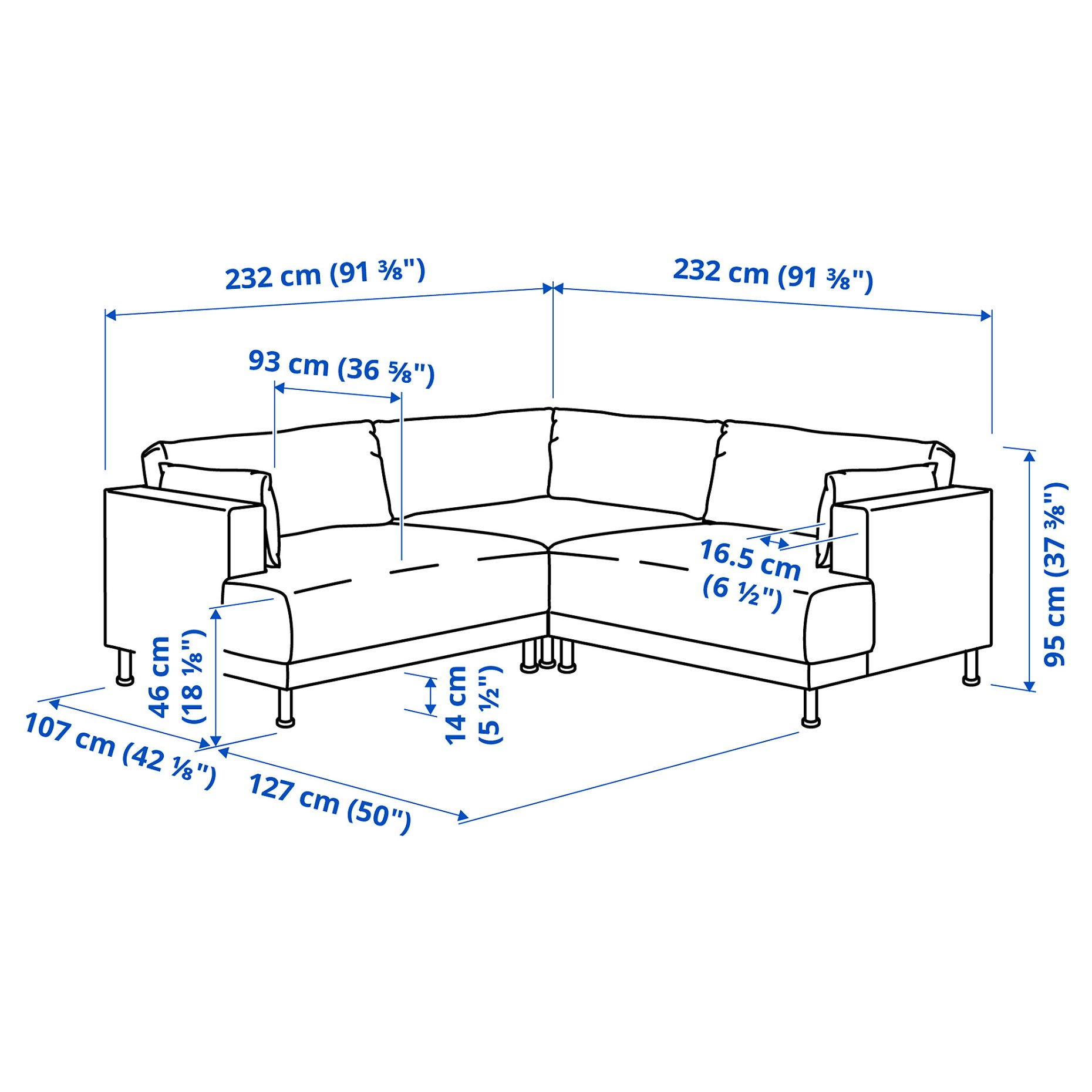 UPPÅKRA, modular corner sofa, 3-seat, 996.127.13