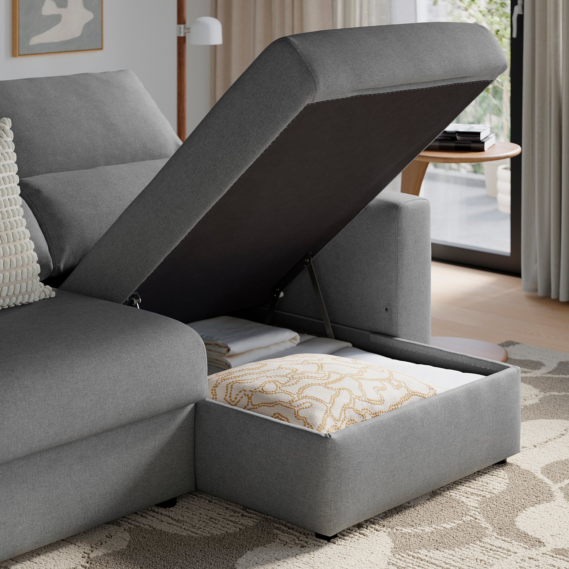 MALMKÖPING, 3-seat sofa with chaise longue, 996.268.14