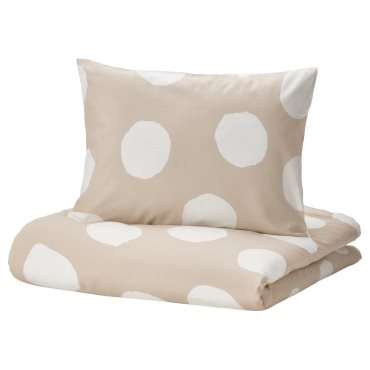 KLYNNETAG, duvet cover and 2 pillowcases/dotted, 240x220/50x60 cm, 005.248.43