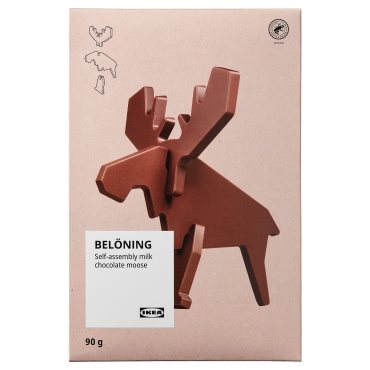 BELONING, milk chocolate moose/self-assembly Rainforest Alliance Certified, 90 g, 005.251.64