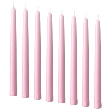 KLOKHET, unscented candle/8 pack, 25 cm, 005.827.29