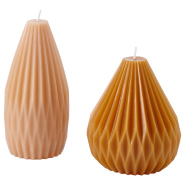 HOSTAGILLE, unscented chandelier candle 2 pack, 25 cm, 006.261.77