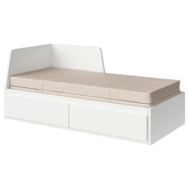 FLEKKE, day-bed with 2 drawers/2 mattresses, 80x200 cm, 094.959.35