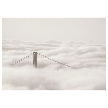 BJÖRKSTA, picture/bridge and clouds, 200x140 cm, 105.548.96