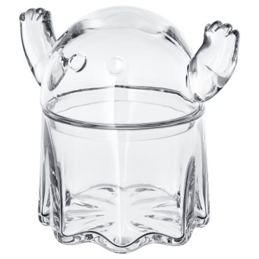 KUSTFYR, bowl with lid, 13 cm, 105.996.11