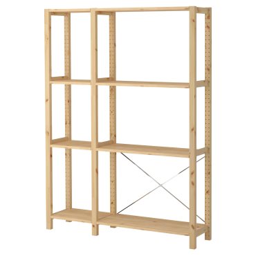 IVAR, 2 sections/shelves, 134x30x179 cm, 194.039.35