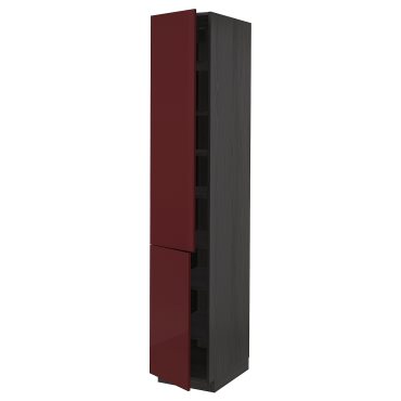 METOD, ψηλό ντουλάπι με ράφια/2 πόρτες, 40x60x220 cm, 194.632.36