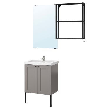 ENHET/TVALLEN, bathroom furniture set of 11, 64x43x87 cm, 194.798.50