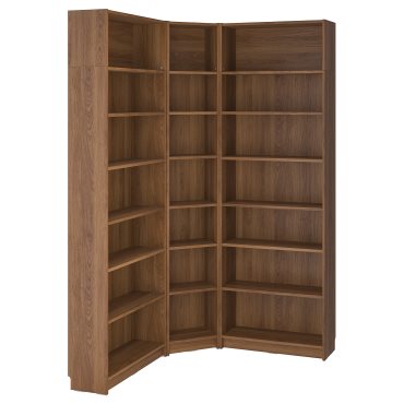 BILLY, bookcase corner combination with height extension units, 136/136x28x237 cm, 194.835.50