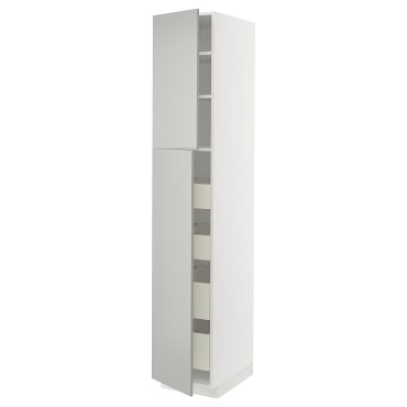 METOD, high cabinet with 2 doors/4 drawers, 40x60x220 cm, 195.388.02