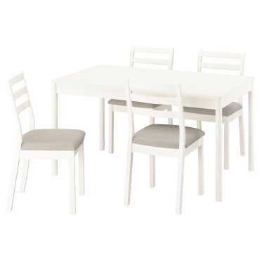 TONSTAD/TONSTAD, table and 4 chairs, 140/196x85 cm, 196.123.78