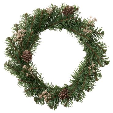 SMYCKA, artificial wreath/in/outdoor/Pine, 45 cm, 205.229.04