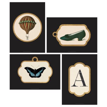 GRÖNBY, πίνακας/παλιά ενθύμια, σετ 4 τεμ., 205.788.73