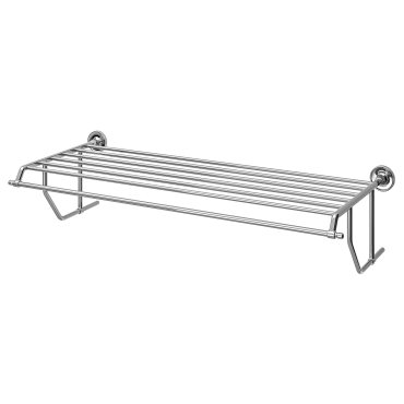 BROFJÄRDEN, wall shelf with towel rail, 75x29 cm, 205.822.38