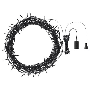 STRÅLA, γιρλάντα με ενσωματωμένο φωτισμό LED/200 λαμπτήρες/εξωτερικού χώρου/σχήμα παγοκρύσταλλου, 205.824.98