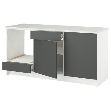 KNOXHULT, base cabinet with doors and drawer, 180 cm, 205.887.87