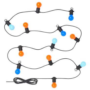 SOLVINDEN, γιρλάντα φωτισμού με ενσωματωμένο φωτισμό LED /12 λαμπτήρες/εξωτερικού χώρου, 205.931.66