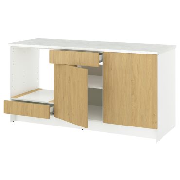 KNOXHULT, base cabinet with doors and drawer, 180 cm, 206.039.81