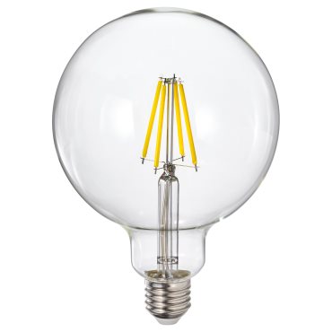LUNNOM, λαμπτήρας LED E27 806 lumen/ρυθμιζόμενης έντασης, 125 mm, 206.148.47
