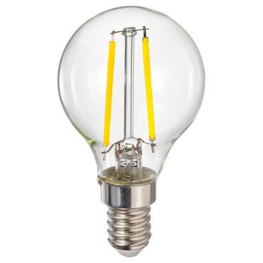 LUNNOM, λαμπτήρας LED E14 260 lumen/ρυθμιζόμενης έντασης, 45 mm, 206.148.66