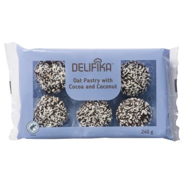 DELIFIKA, oat pastry with cocoa and coconut, RAC certified, 240 g, 206.213.72
