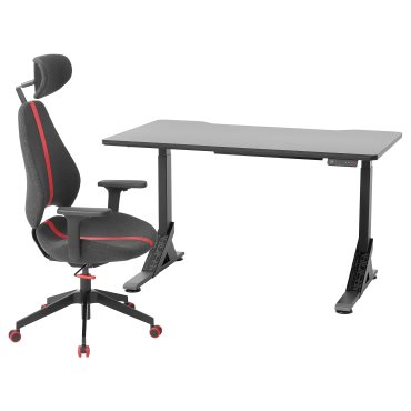 UPPSPEL/GRUPPSPEL, γραφείο/καρέκλα gaming, 140x80 cm, 294.410.36