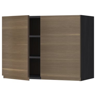 METOD, wall cabinet with shelves/2 doors, 80x60 cm, 294.608.93