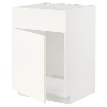 METOD, base cabinet for sink with door/front, 60x60 cm, 295.071.45