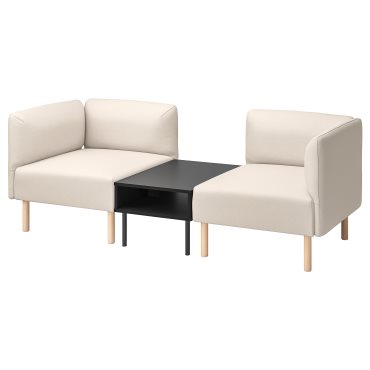 LILLEHEM, 2-seat modular sofa with side table, 295.697.46