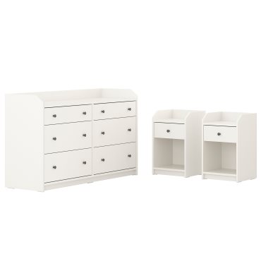 HAUGA, bedroom furniture, set of 3, 295.755.92