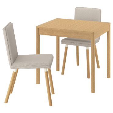 TONSTAD/TONSTAD, table and 2 chairs, 80/120x70 cm, 295.966.60